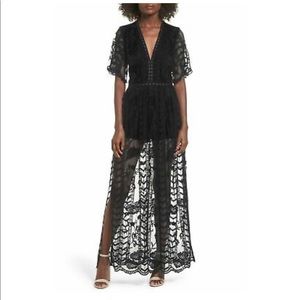 Nordstrom Socialite Black romper dress